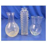 Assorted Clear Glass Vases