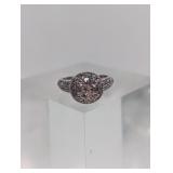 (1) Silver Tone Cubic Zirconia Ring