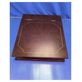 Wooden Hinged Storage Box w/ Divider