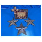 Western Cross Plaque and Metal Star Wall Decor