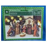 Holiday Time 9-Piece Resin Nativity Set