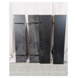 (4)Black Floating Wood Shelves Lot