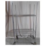 Metro 3-Shelf Chrome Wire Rolling Cart