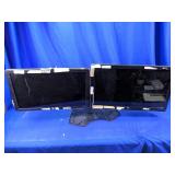 (2)HP 2509m & w2338h Dual Monitor Bundle