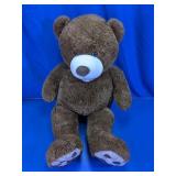 Brown Plush Teddy Bear with Paw Print Detail