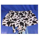 Cow Print Half Apron and Small Plush Cow Toy
