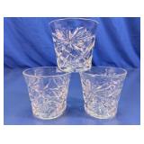 Clear Cut Glass Starburst Tumblers