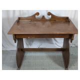 Vintage Wood Trestle Desk w/Scrollwork