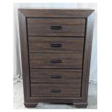 Crown Mark 5-Drawer Rustic Wood Chest