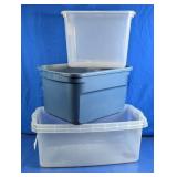 Plastic Storage Bins Assorted Sizes Lot