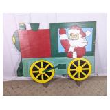 Hand-Painted Wooden Christmas Train Yard