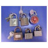Mixed Padlocks with Keys & Combo Lock