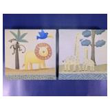 Safari Animal Canvas Wall Art