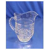 Starburst Pressed Glass Pitcher
