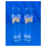 Vintage Pinecone Motif Tall Glass Set