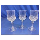 Cut Glass Stem Goblets Set