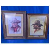 (2) Bill Hampton Framed Cowboy Prints
