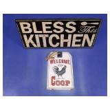 Rustic Farmhouse Kitchen and Coop Sign Set