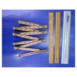 (4)Vintage Folding Rule & Ruler Collection Lot