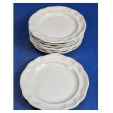 White Scalloped Edge Ceramic Plates Set