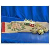 Christmas Decor Runner Bells Village Houses