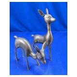 Vintage Metal Deer Fawn Figurines