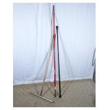 Floor Squeegee and Extendable Poles Set