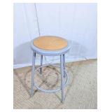 Round Metal Stool with Cork Seat