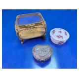 (3) Assorted Decorative Trinket Boxes