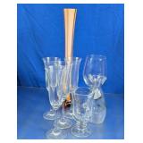 (8)Assorted Glassware & Vase Collection Lot