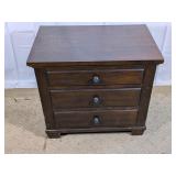 Flair Enterprises 3-Drawer Dark Wood Nightstand