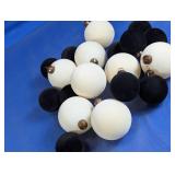 Black & White Ball Ornaments Lot