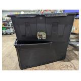 Black Plastic Storage Tote
