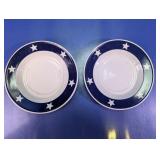 (2) Star Pattern Glass Sauce Dishes