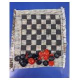 (1) Checkers Game Mat & Pieces Set