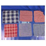 (6) Assorted Plaid Kitchen Towels Set