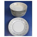 (10)Floral Ceramic Berry Bowls Lot