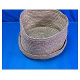 Woven Storage Basket with Lid Natural Fiber