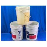 Plastic Utility Buckets Texas Flag