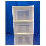 Plastic 3 Drawer Storage Organizer