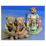 Resin Teddy Bear Family Figurines Lot