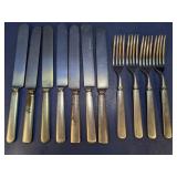 Metal Table Knives & Forks Set