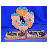 Halloween Wreath & 50 Light String Set