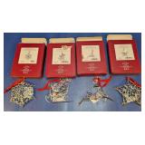 Lenox Metal Christmas Ornaments Lot