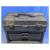 Plastic Tool Box w/ Drawers & Parts