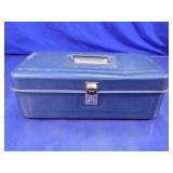 Blue Metal Toolbox with Tray Insert