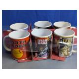(6) Star Wars Ceramic Coffee Mugs Set