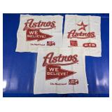 Astros We Believe Cloth Towels Lot