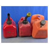 (3) Assorted Plastic Fuel Gas Cans