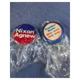 (2) Nixon Agnew Campaign Buttons